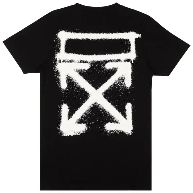 OFF WHITE SLIM FIT GRAPHIC T-SHIRT BLACK
