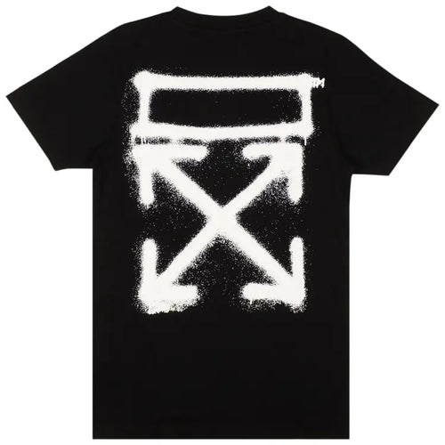 OFF WHITE SLIM FIT GRAPHIC T-SHIRT BLACK