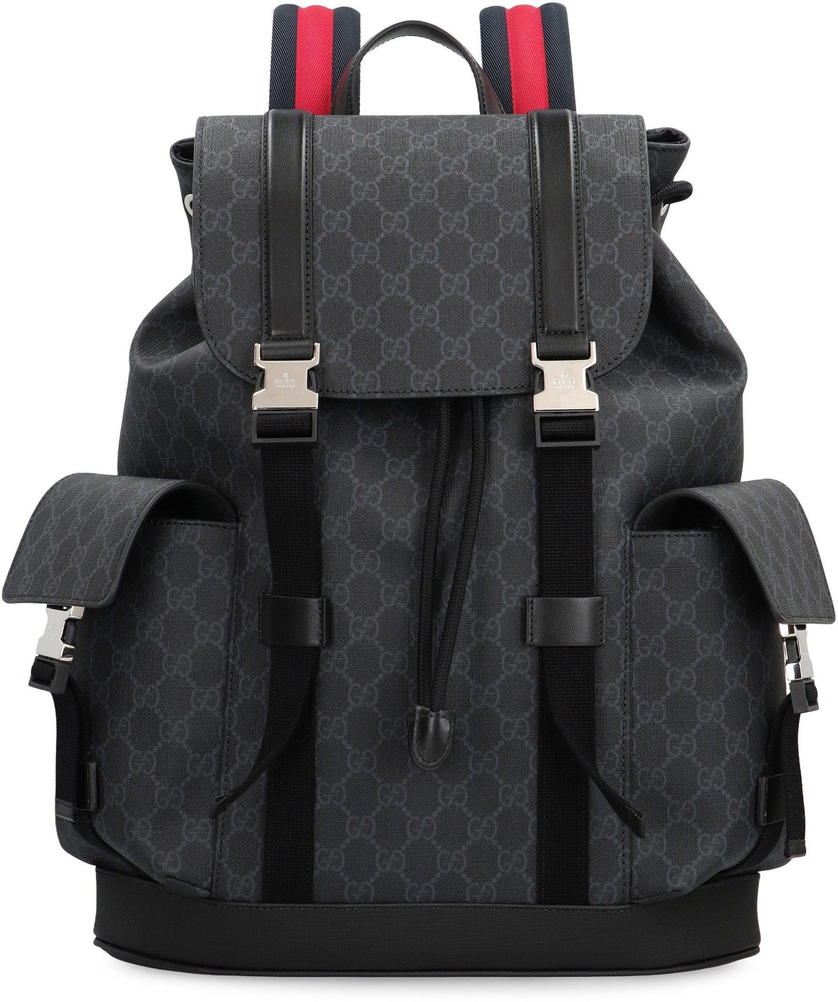 GUCCI GG MONOGRAM CANVAS SUPREME BLACK BACKPACK