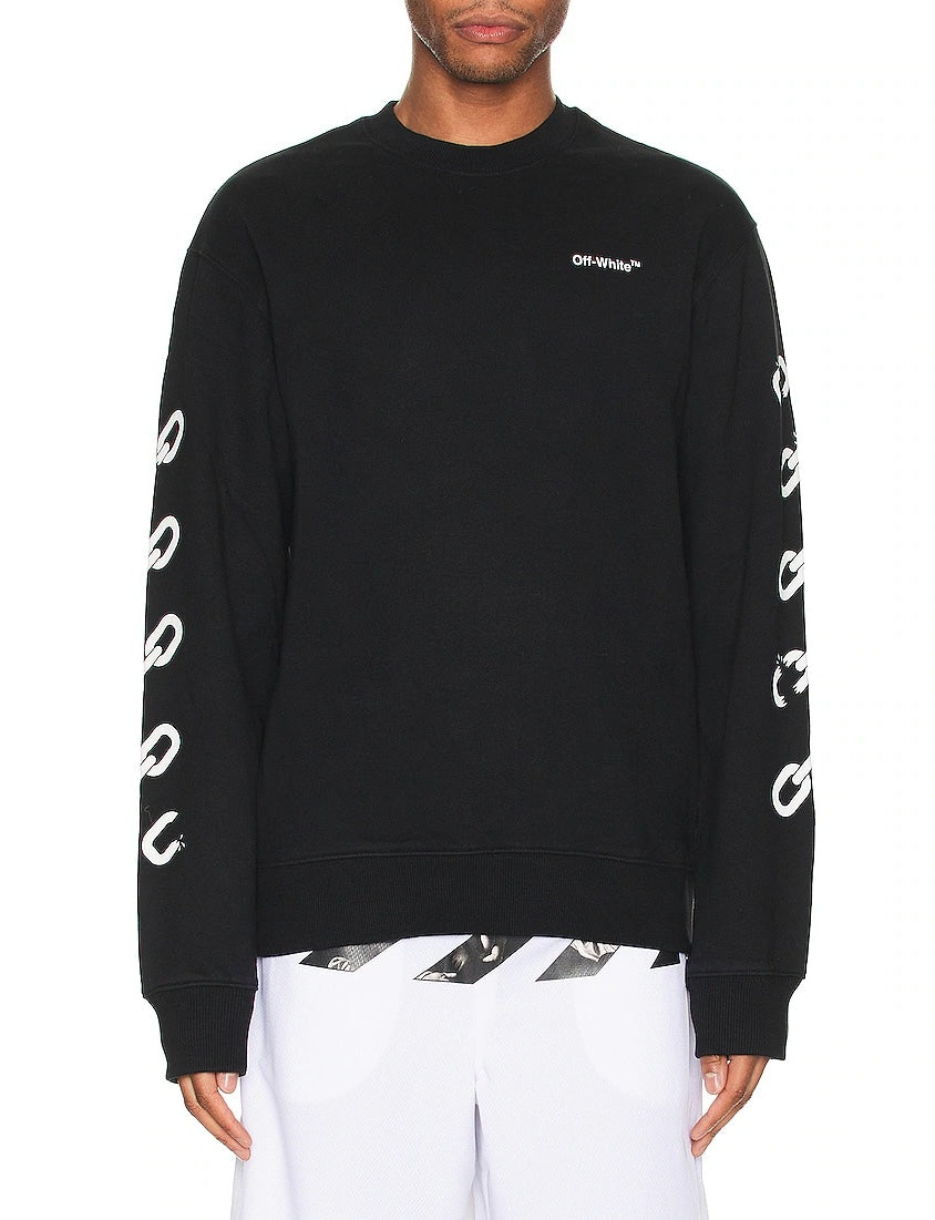 OFF WHITE CHAIN ARROW CREWNECK BLACK