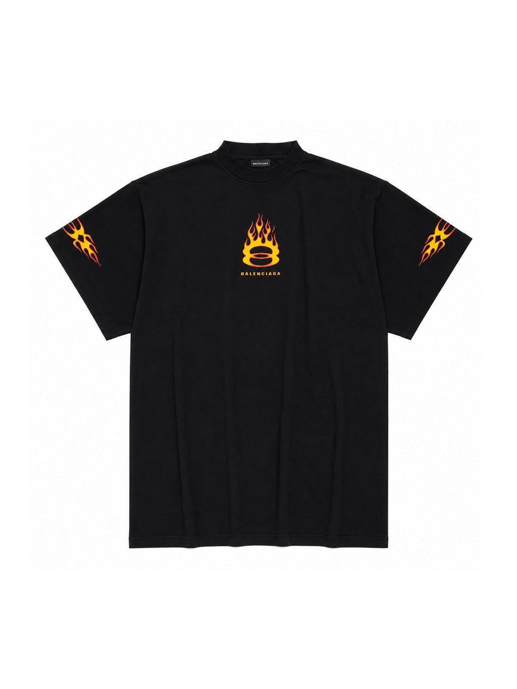 BALENCIAGA BLACK FLAME UNITY T-SHIRT BLACK