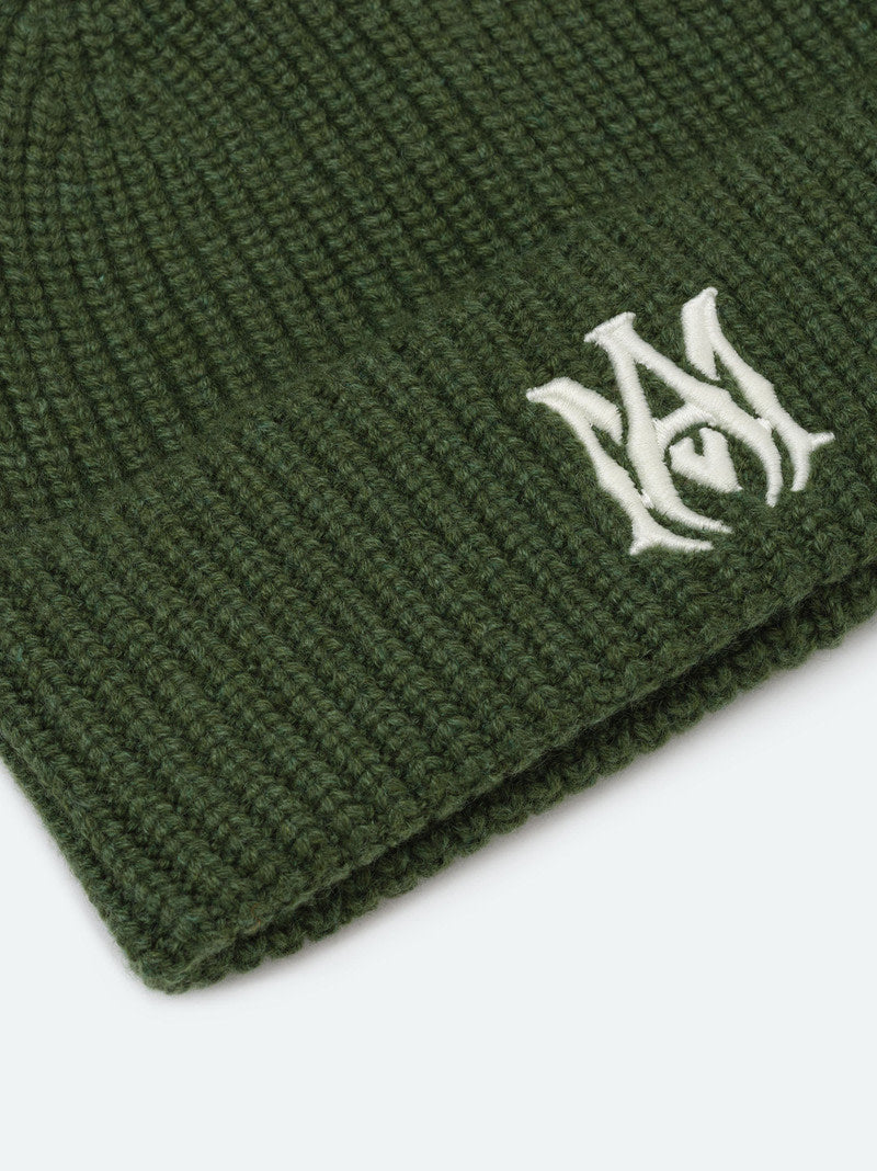 AMIRI MA LOGO BEANIE GREEN