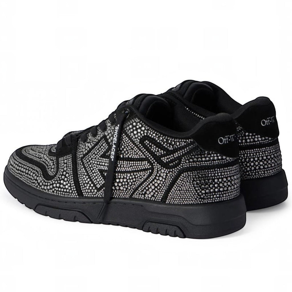 OFF-WHITE OUT OF OFFICE STRASS CRYSTAL EMBELLISHED BLACK