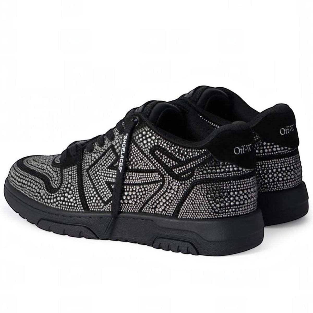 OFF-WHITE OUT OF OFFICE STRASS CRYSTAL EMBELLISHED BLACK