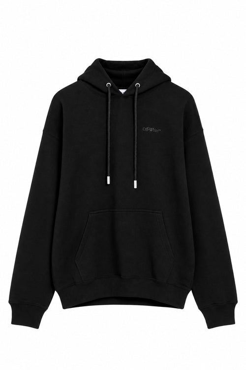 OFF WHITE SLIM ARROW HOODIE BLACK