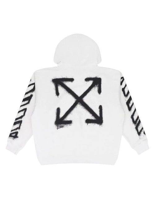 OFF WHITE SPRAY CAN ARROW HOODIE WHITE