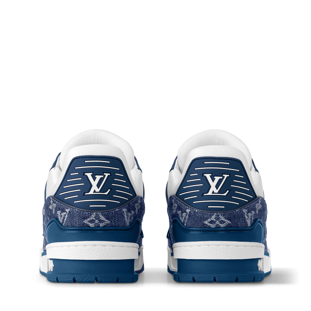 LOUIS VUITTON TRAINER DENIM BLUE WHITE MONOGRAM