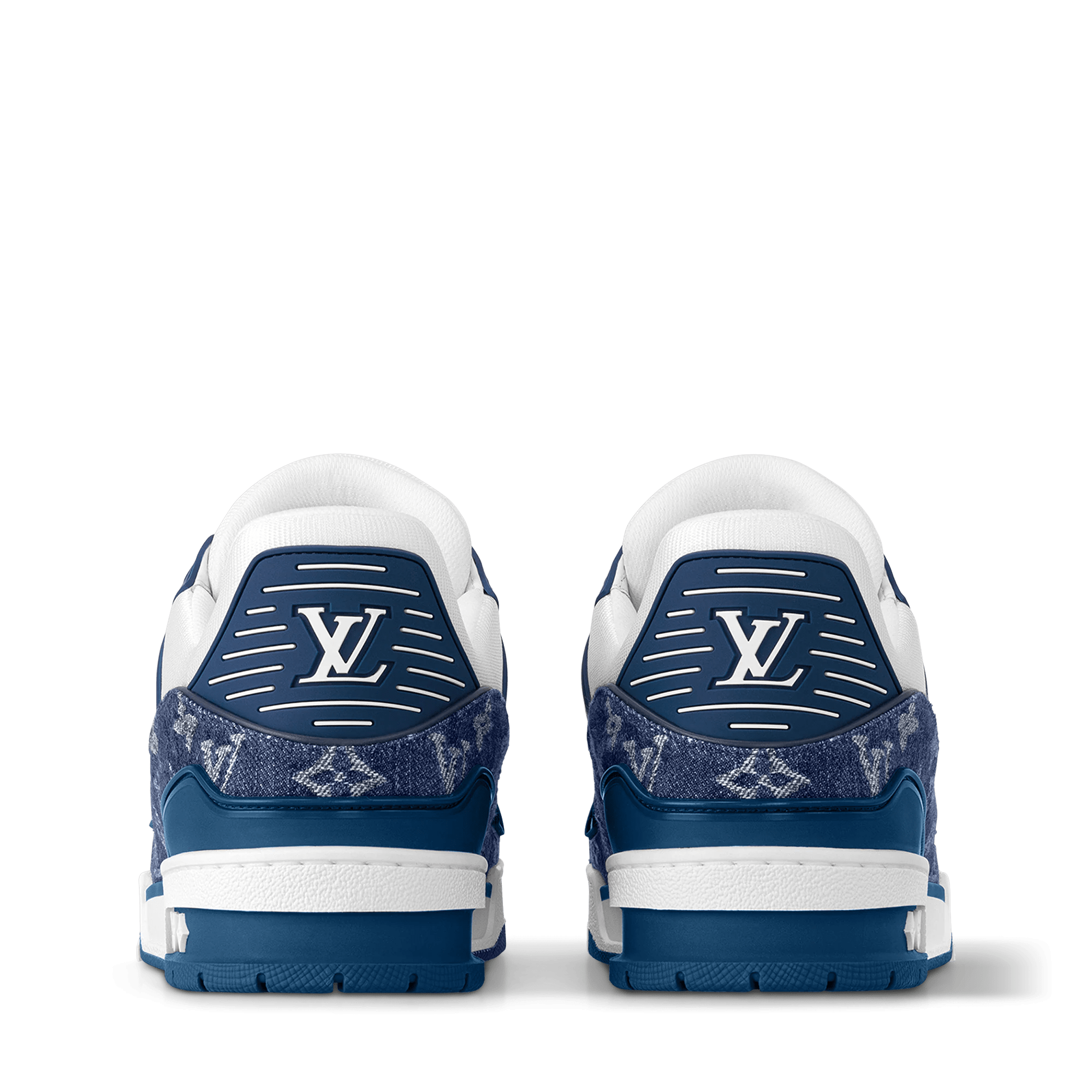 LOUIS VUITTON TRAINER DENIM BLUE WHITE MONOGRAM
