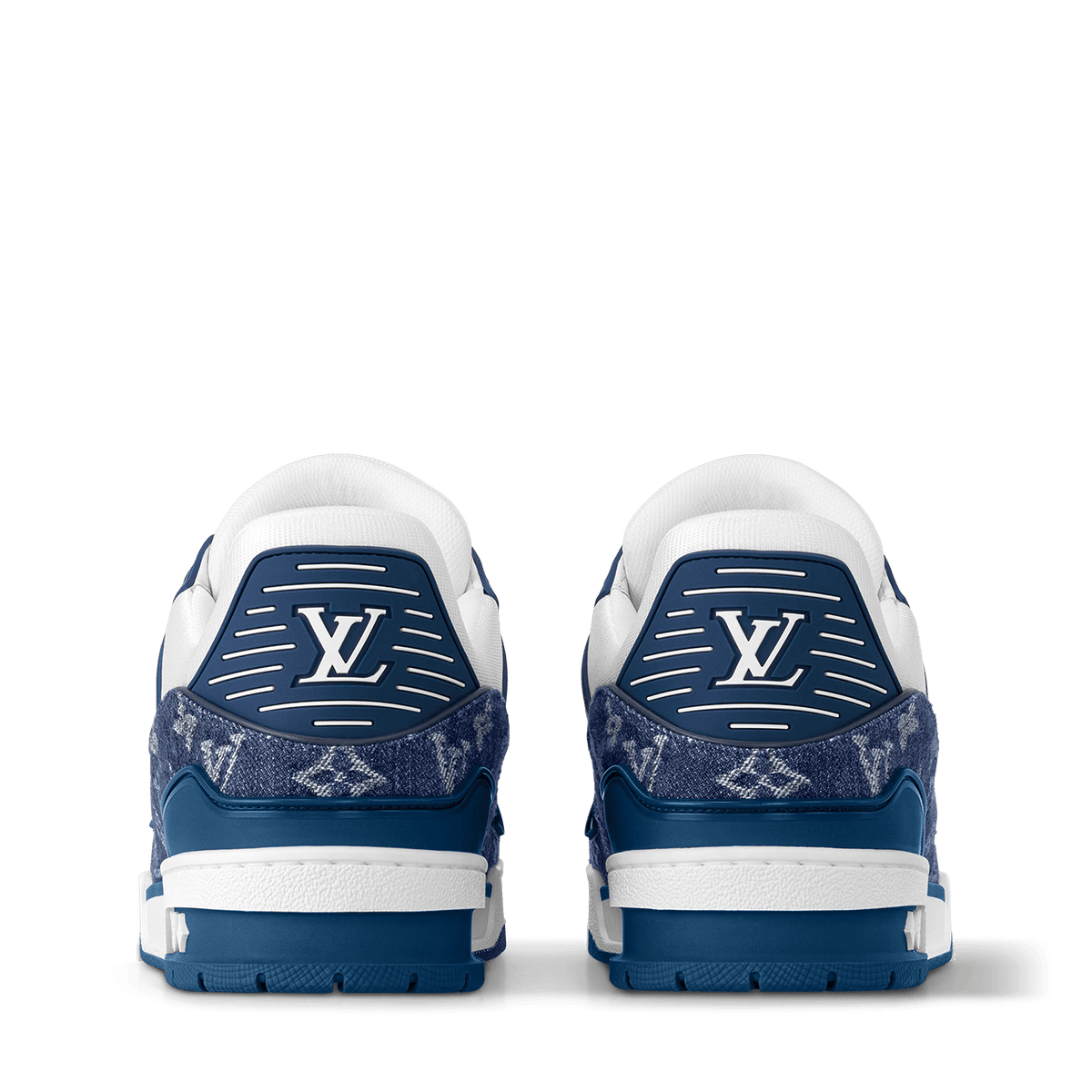 LOUIS VUITTON TRAINER DENIM BLUE WHITE MONOGRAM