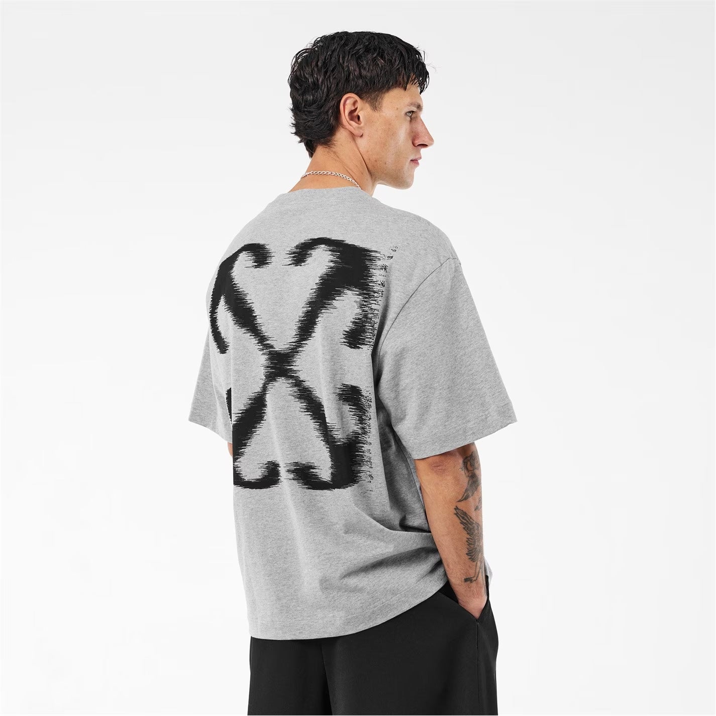 OFF WHITE WINDY ARROW GREY T SHIRT