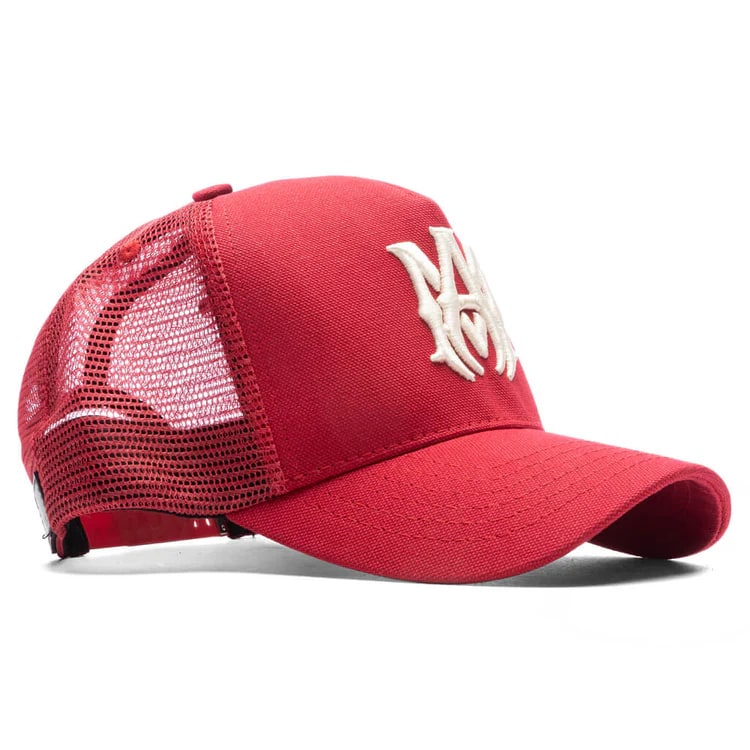 AMIRI MA LOGO TRUCKER HAT RED