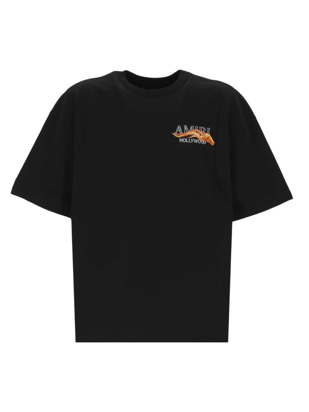 AMIRI HOLLYWOOD HORSE PRINTED T-SHIRT BLACK