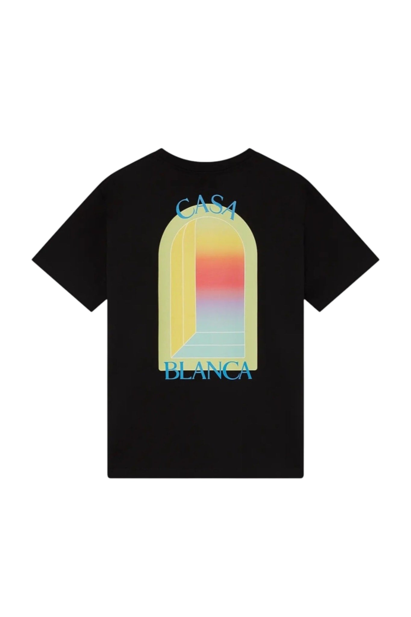 CASABLANCA L'ARCHE T-SHIRT BLACK MULTICOLOR