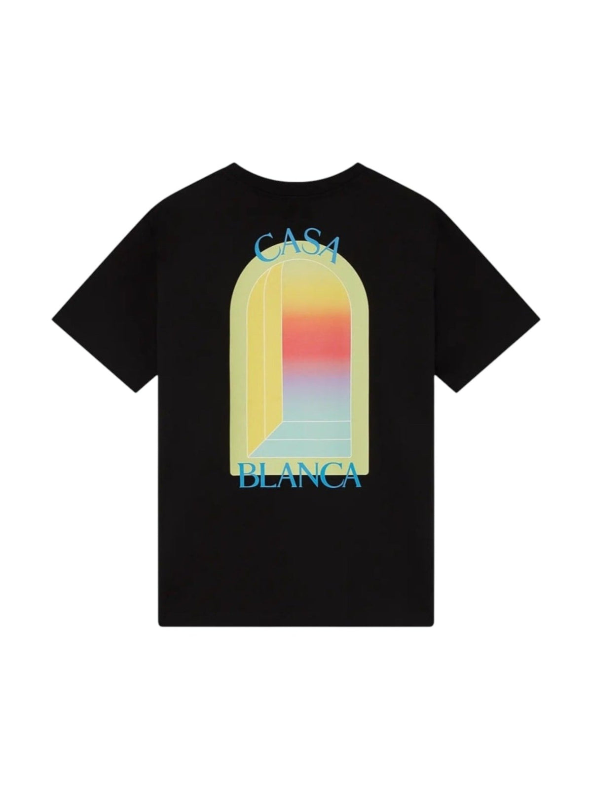 CASABLANCA L'ARCHE T-SHIRT BLACK MULTICOLOR