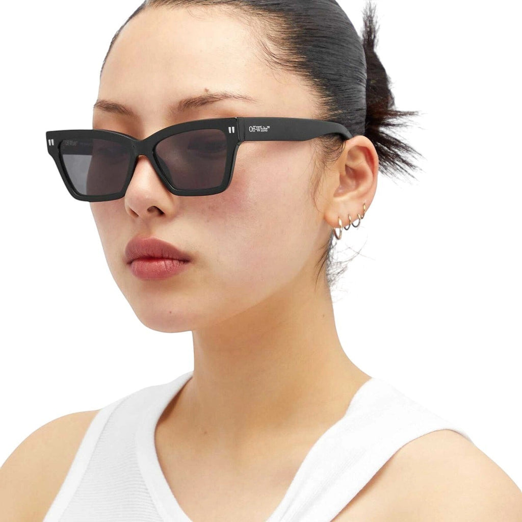 OFF-WHITE CINCINNATI SQUARE SUNGLASSES BLACK/DARK GREY