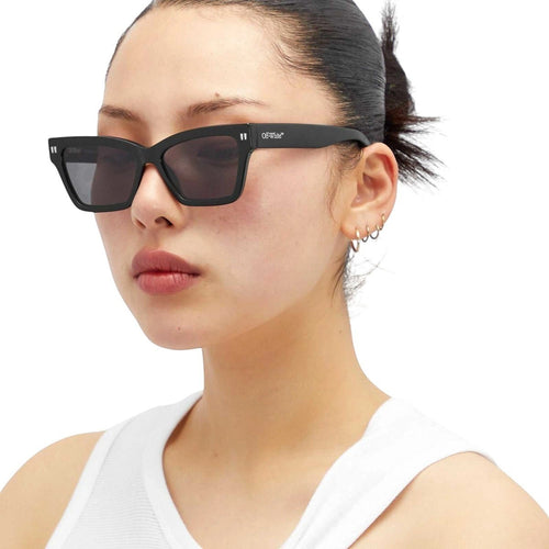 OFF-WHITE CINCINNATI SQUARE SUNGLASSES BLACK/DARK GREY