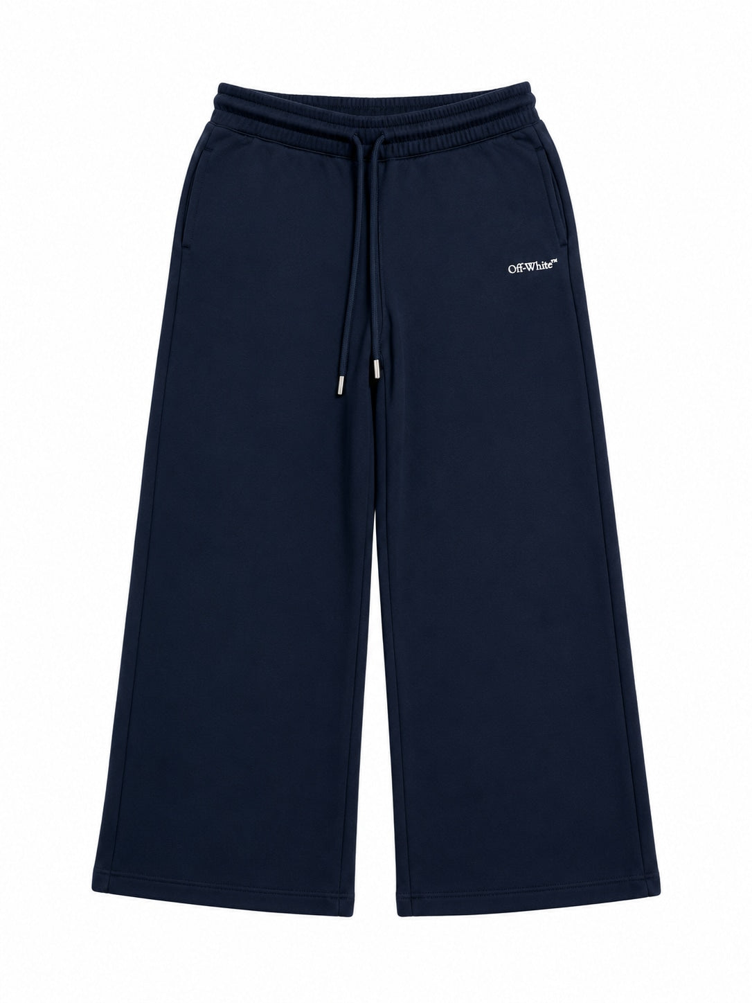 OFF WHITE WIDE LEG SWEATPANTS INDIGO DIAGS FLOWERS