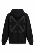 OFF WHITE SLIM ARROW HOODIE BLACK
