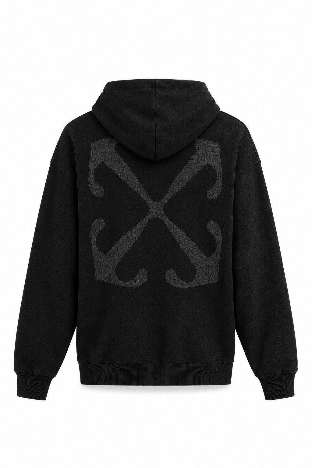 OFF WHITE SLIM ARROW HOODIE BLACK
