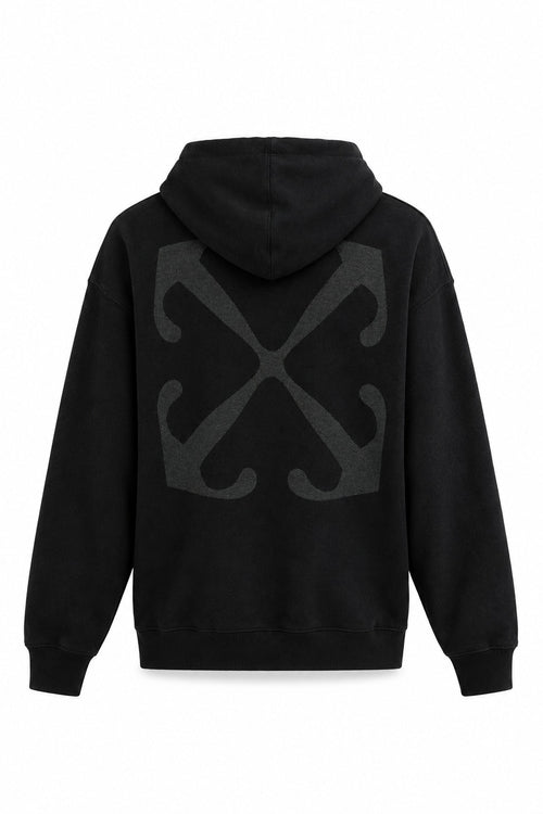 OFF WHITE SLIM ARROW HOODIE BLACK
