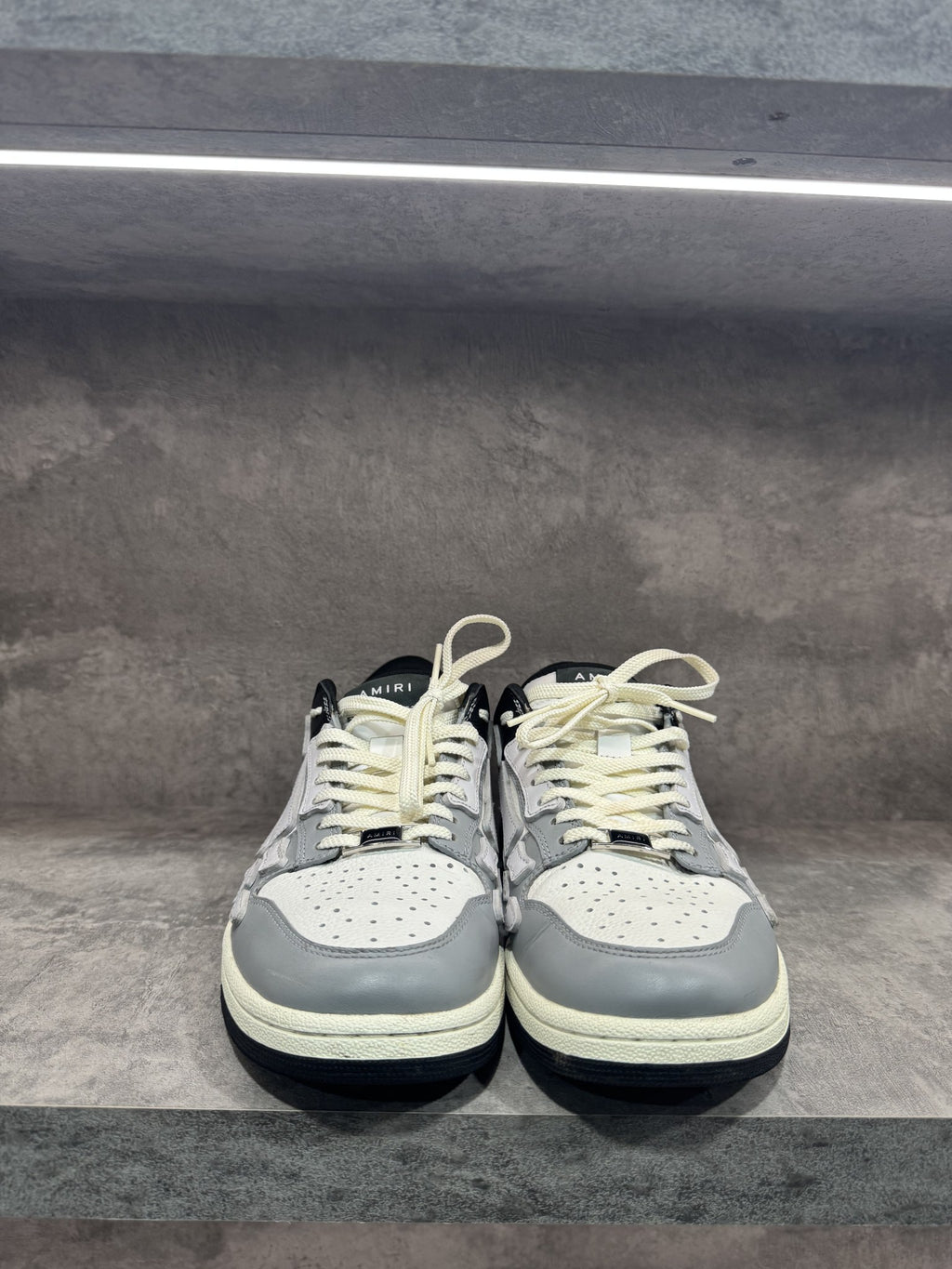 AMIRI SKEL LOW TOPS BLACK GREY