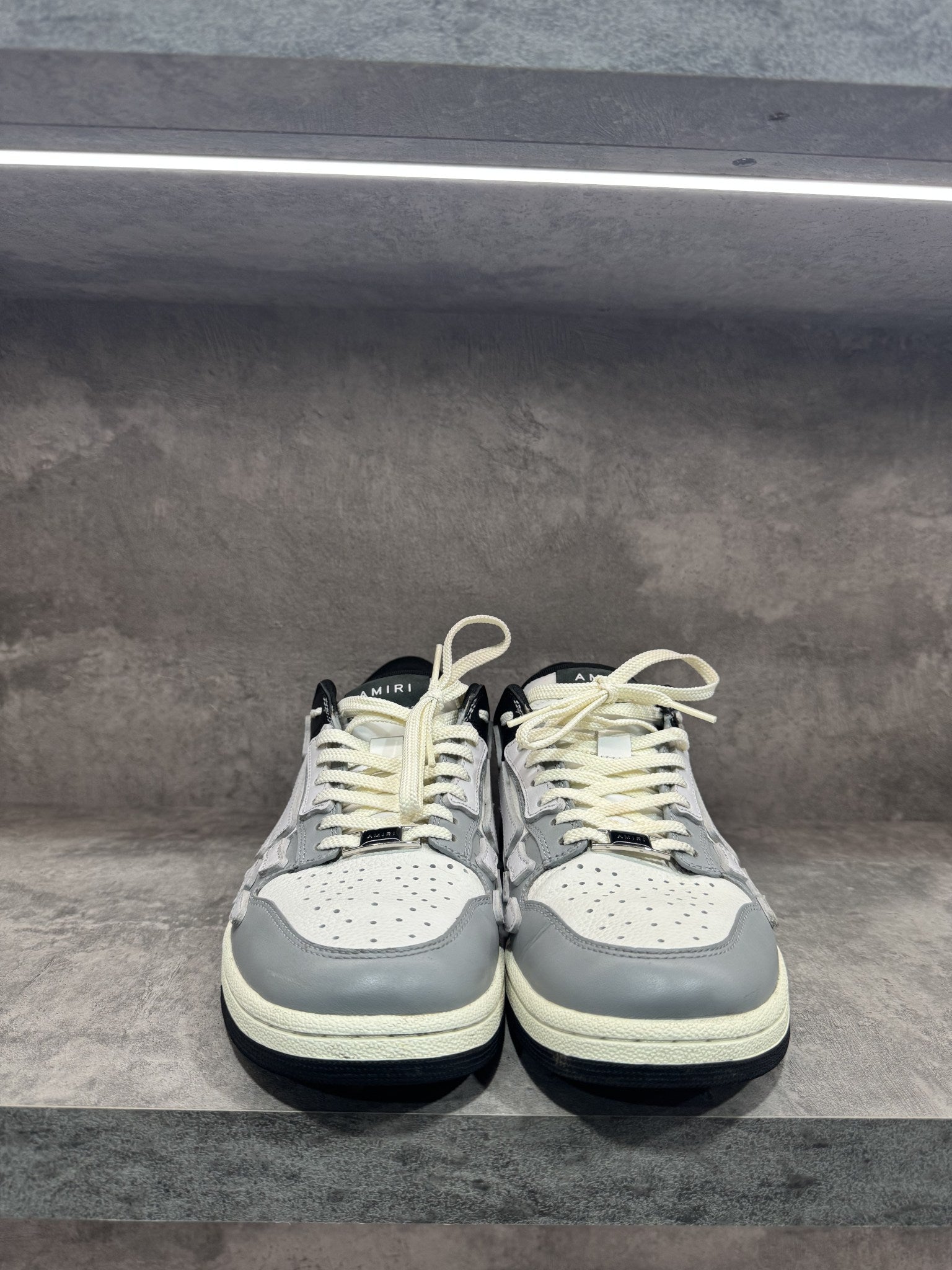 AMIRI SKEL LOW TOPS BLACK GREY