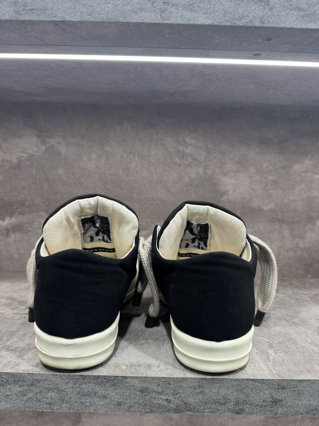 RICK OWENS JUMBO LACES CANVAS SNEAKERS