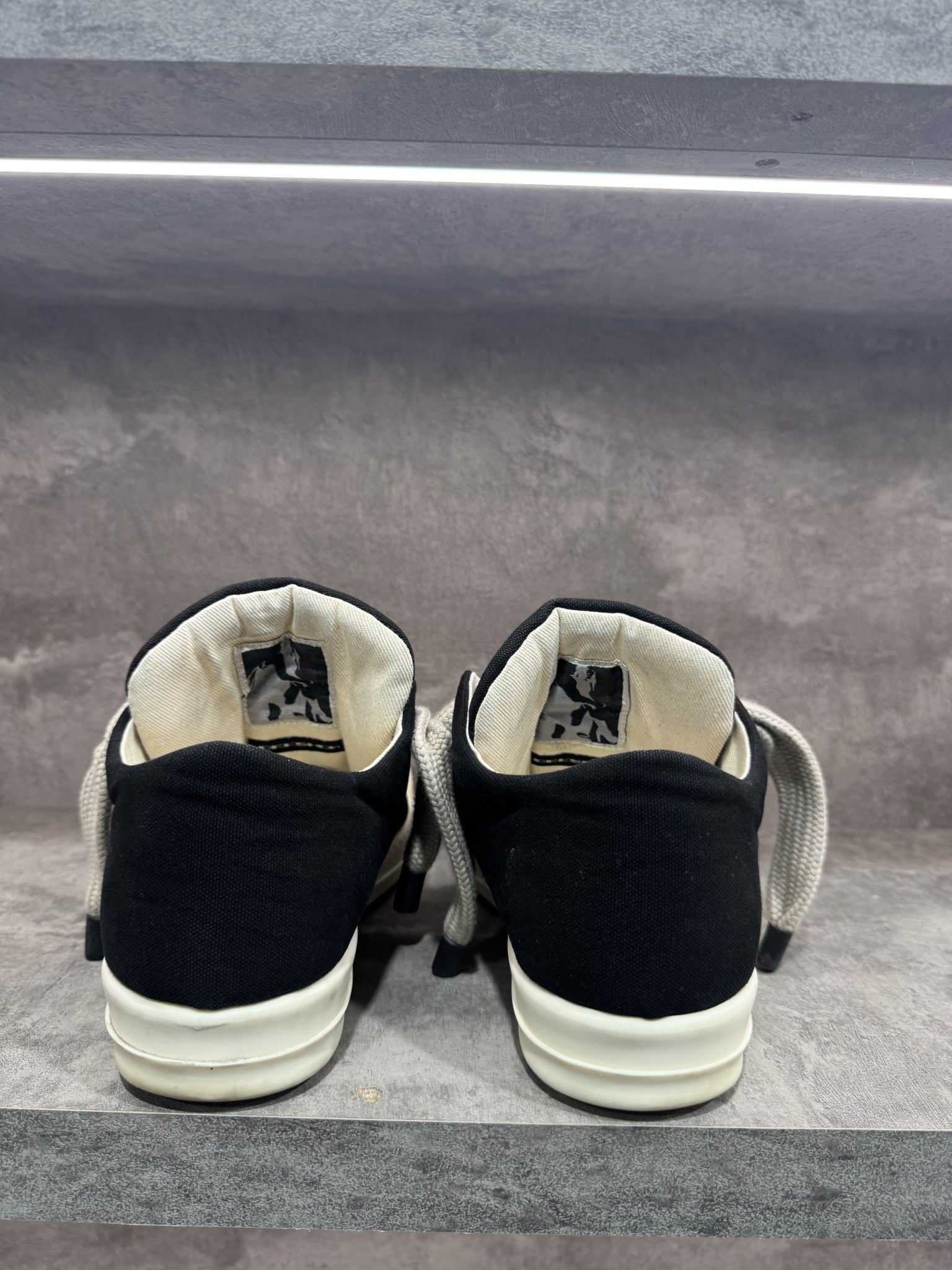 RICK OWENS JUMBO LACES CANVAS SNEAKERS