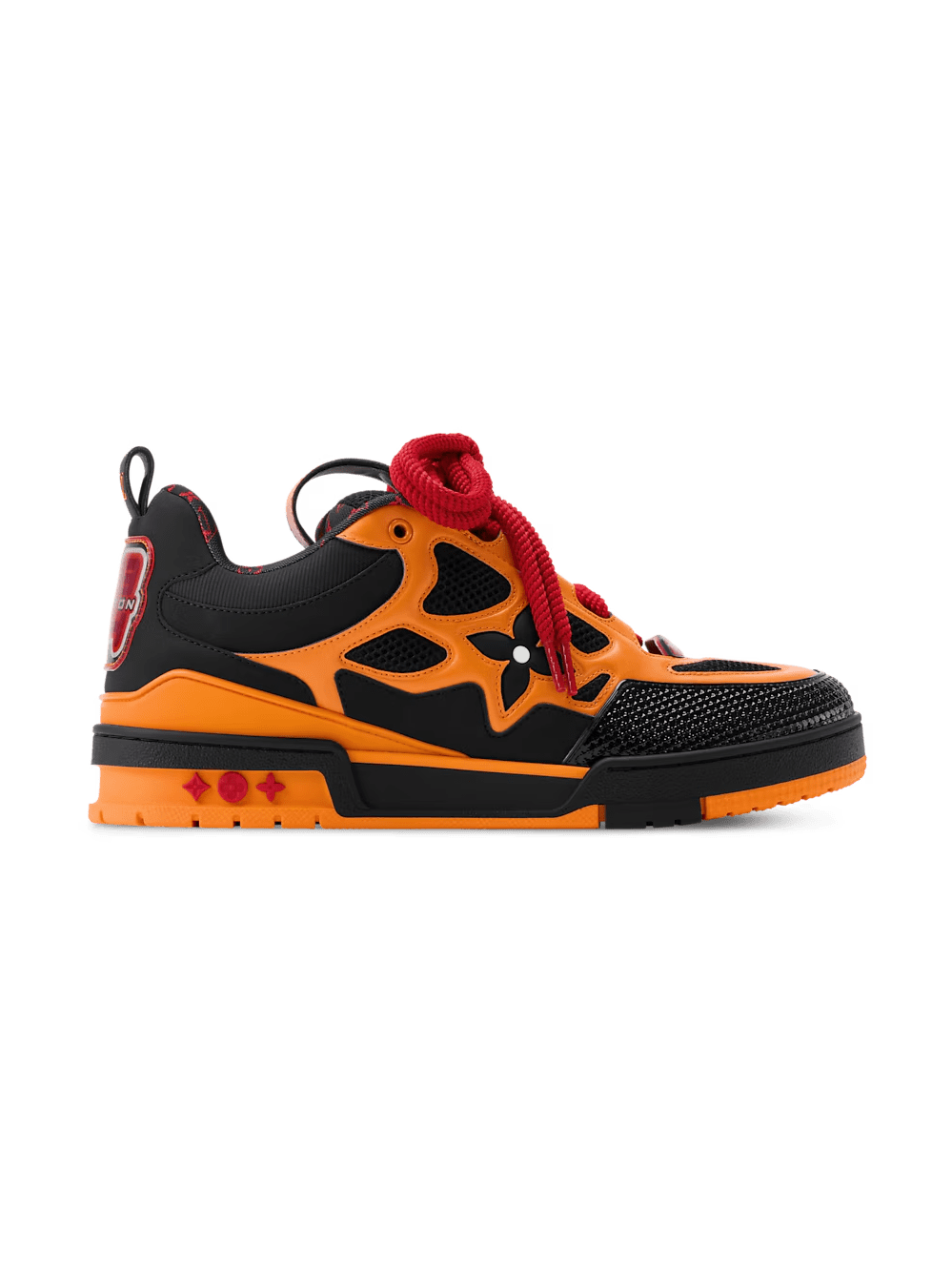 LOUIS VUITTON LV SKATE BLACK ORANGE RED
