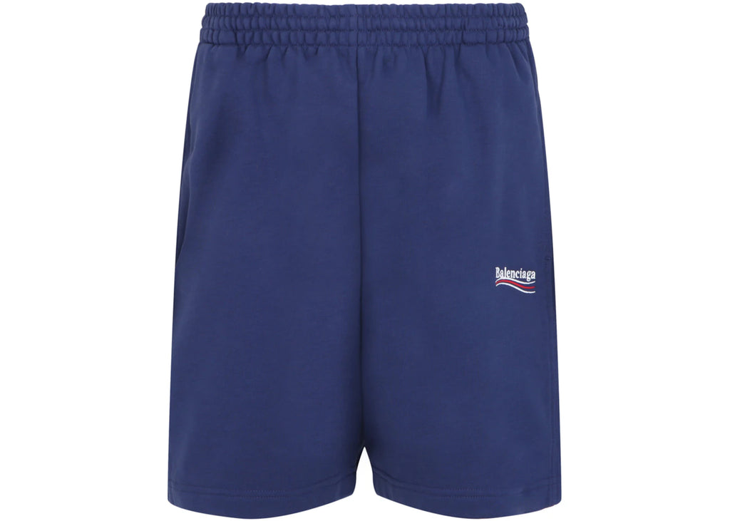 BALENCIAGA POLITICAL CAMPAIGN SWEATSHORTS BLUE