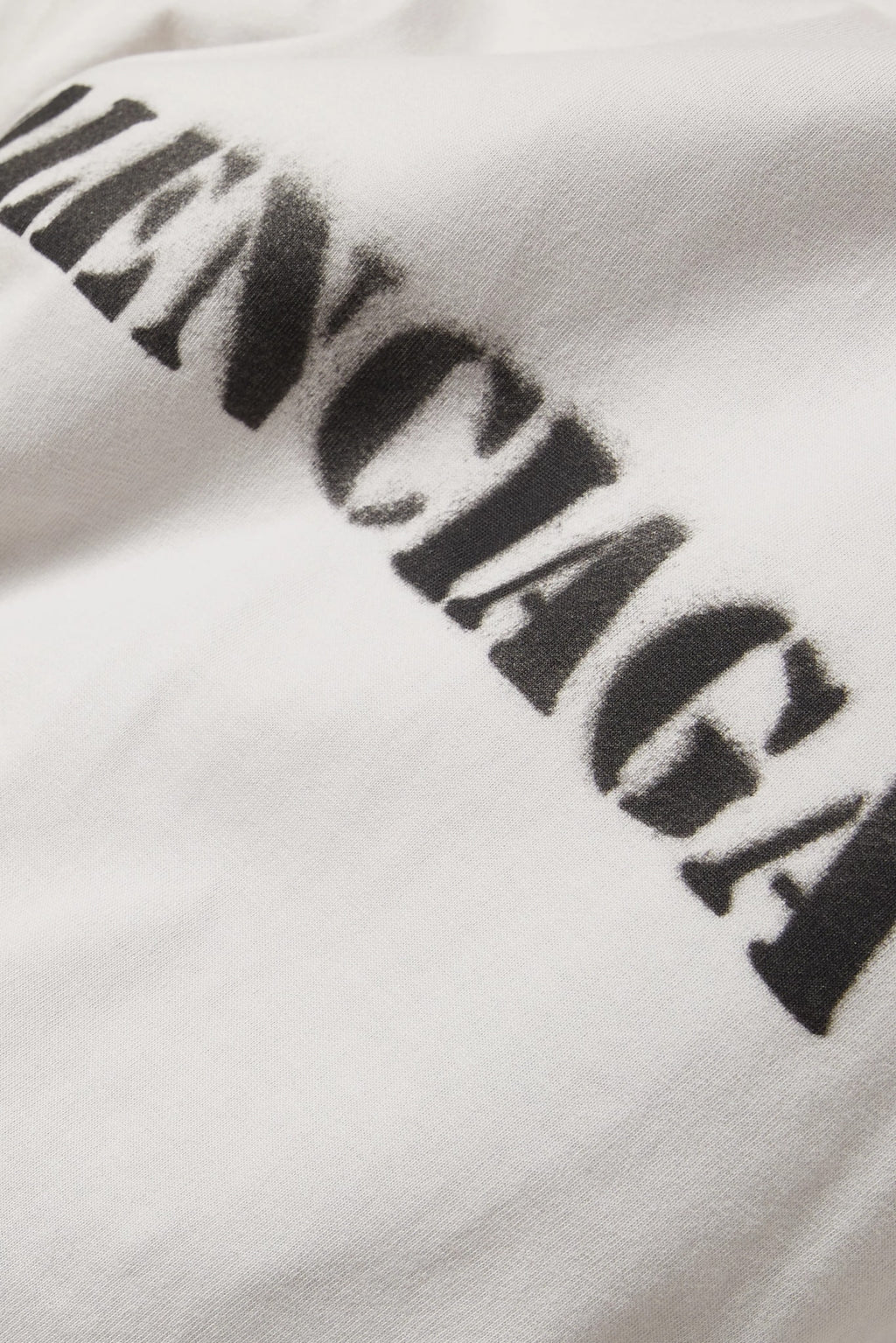 BALENCIAGA STENCIL TYPE CREAM T-SHIRT