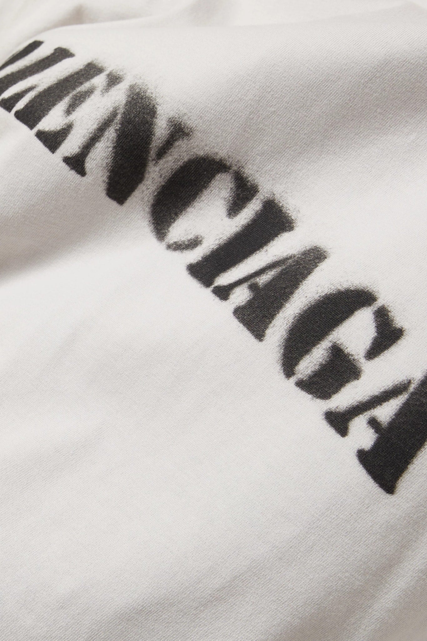 BALENCIAGA STENCIL TYPE CREAM T-SHIRT