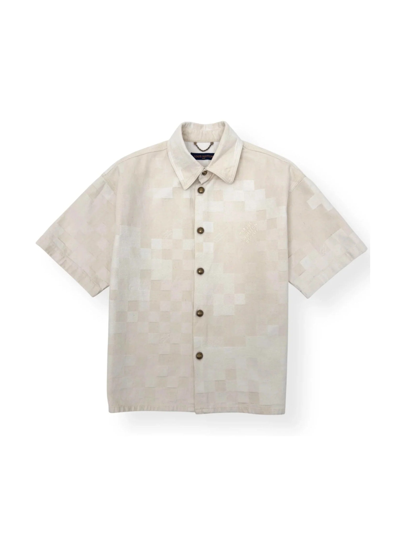 LOUIS VUITTON CREAM DAMIER WORK SHIRT