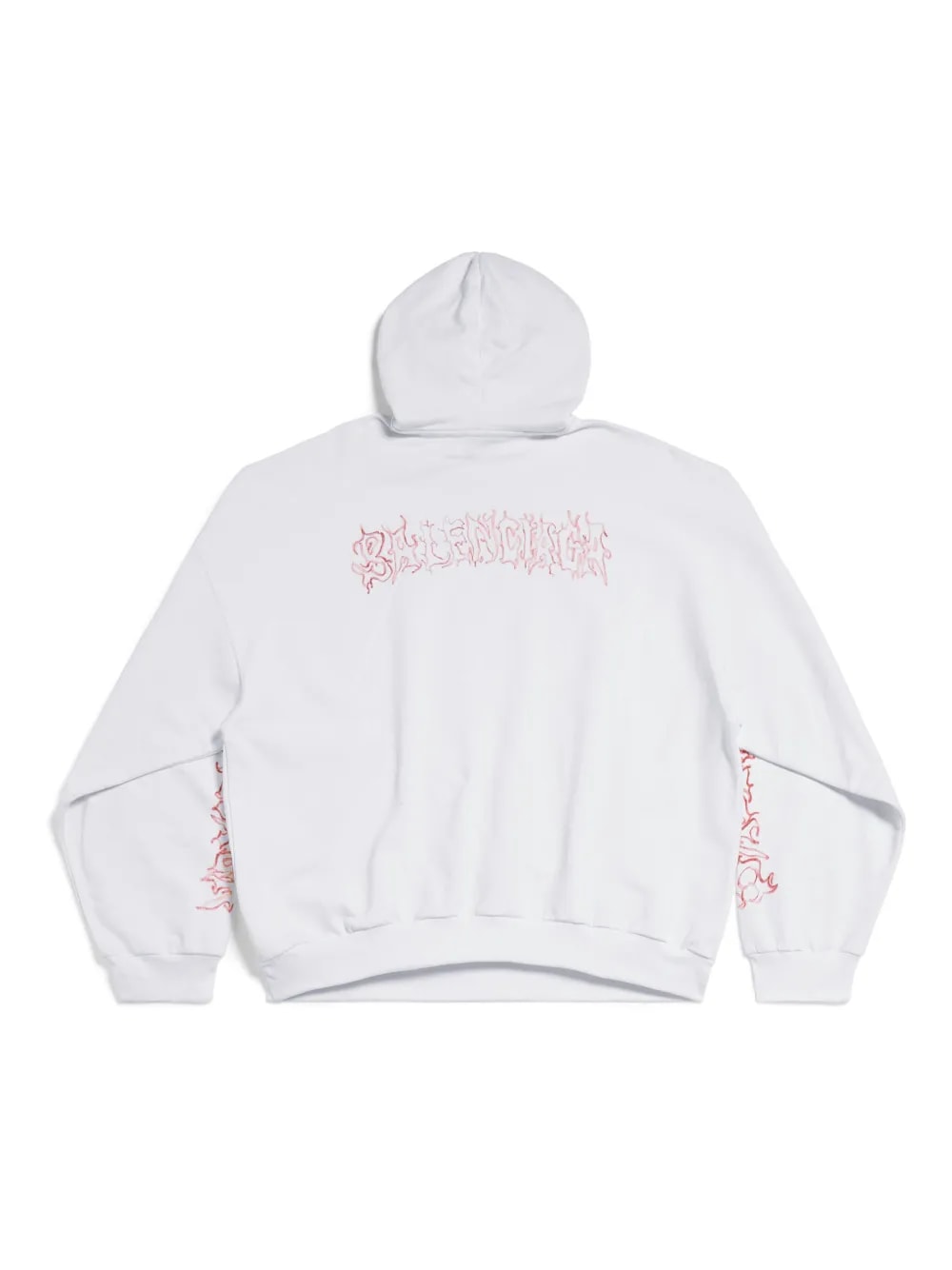 BALENCIAGA DIY METAL HOODIE WHITE RED