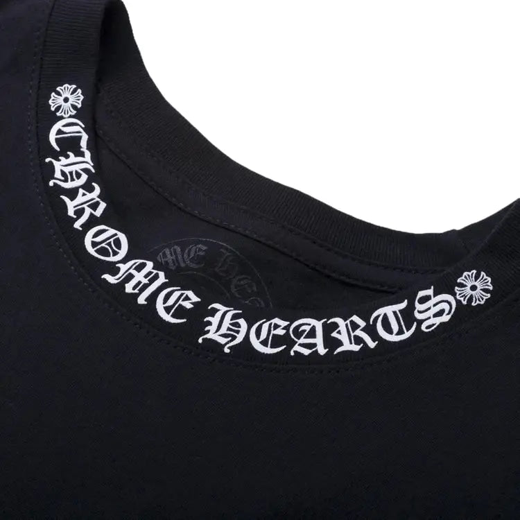 CHROME HEARTS NECK LOGO T SHIRT BLACK