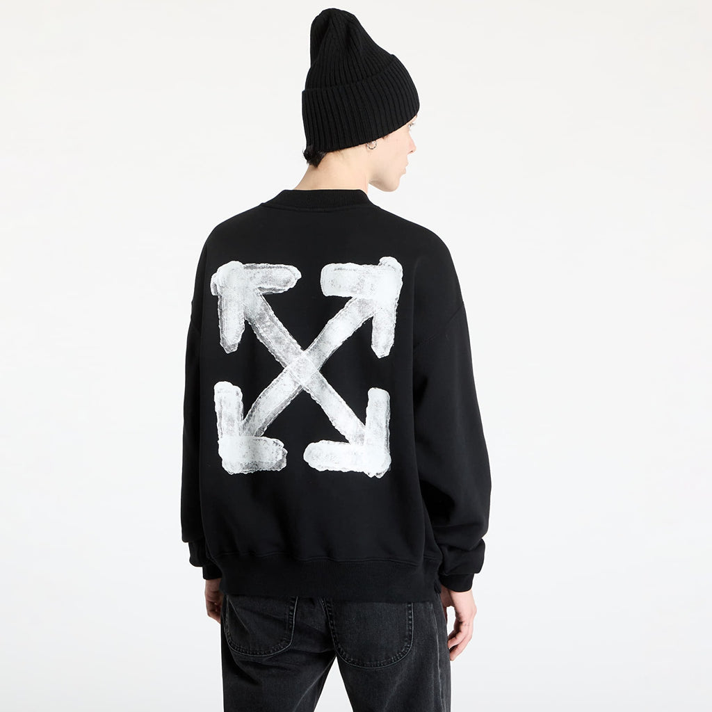 OFF WHITE SPRAY ARROW CREWNECK BLACK
