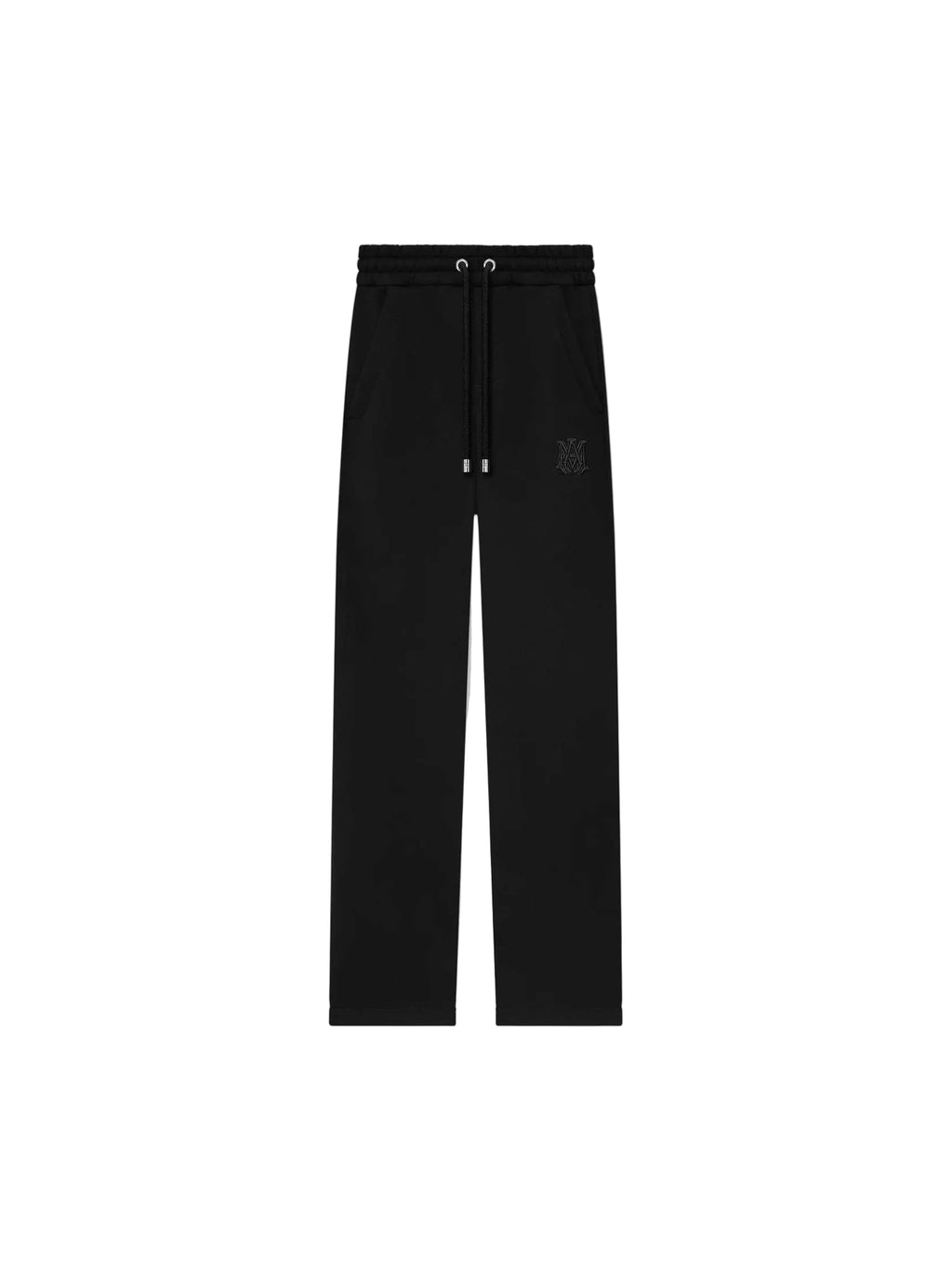 AMIRI BLACK TONAL EMBROIDERED MA LOGO SWEATPANTS