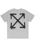 OFF WHITE SPRAY CAN ARROW SLIM TEE GREY
