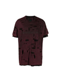 GIVENCHY CUTTED OUT LOGO WINE T SHIRT