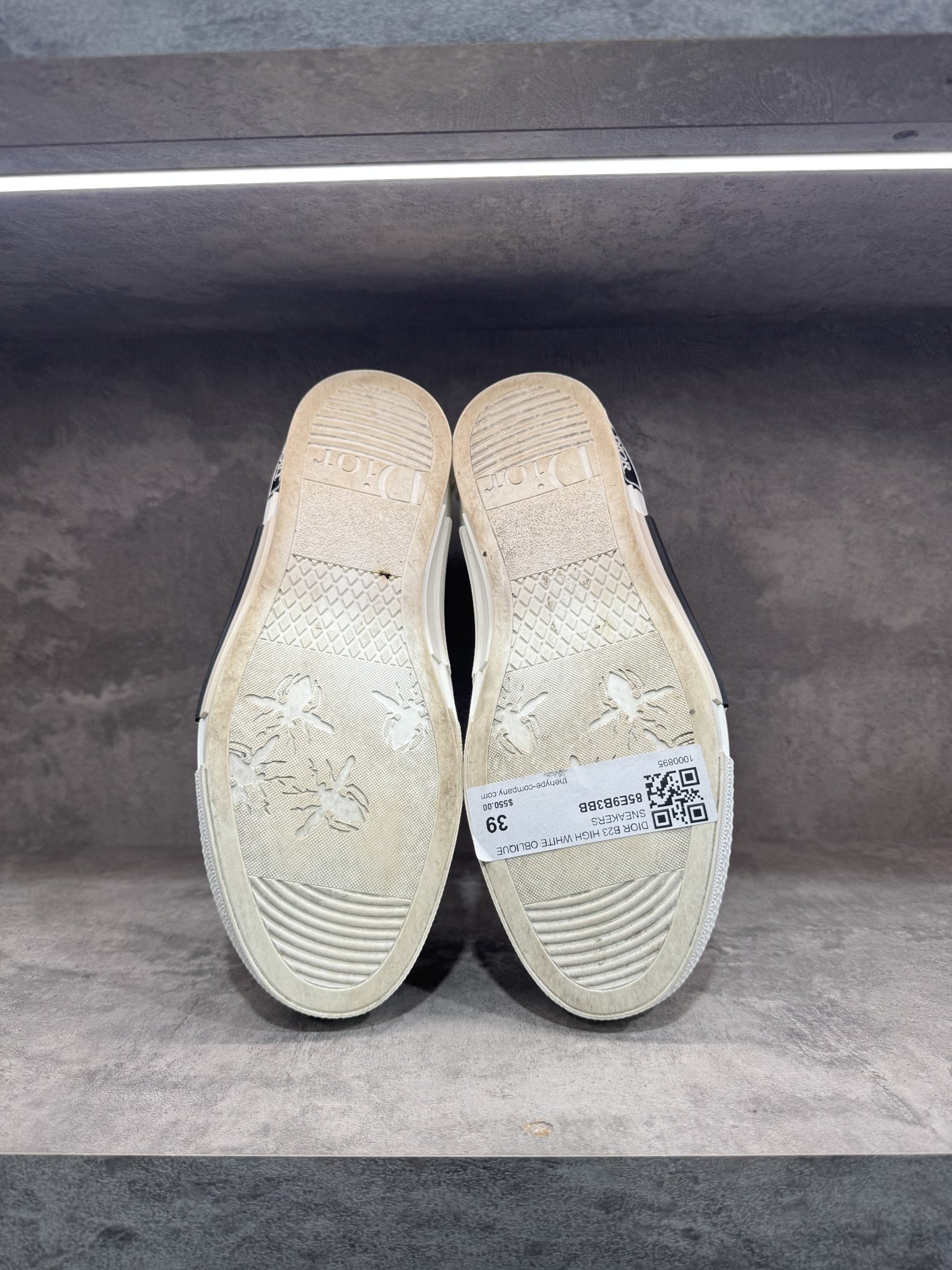 DIOR B23 HIGH WHITE OBLIQUE SNEAKERS