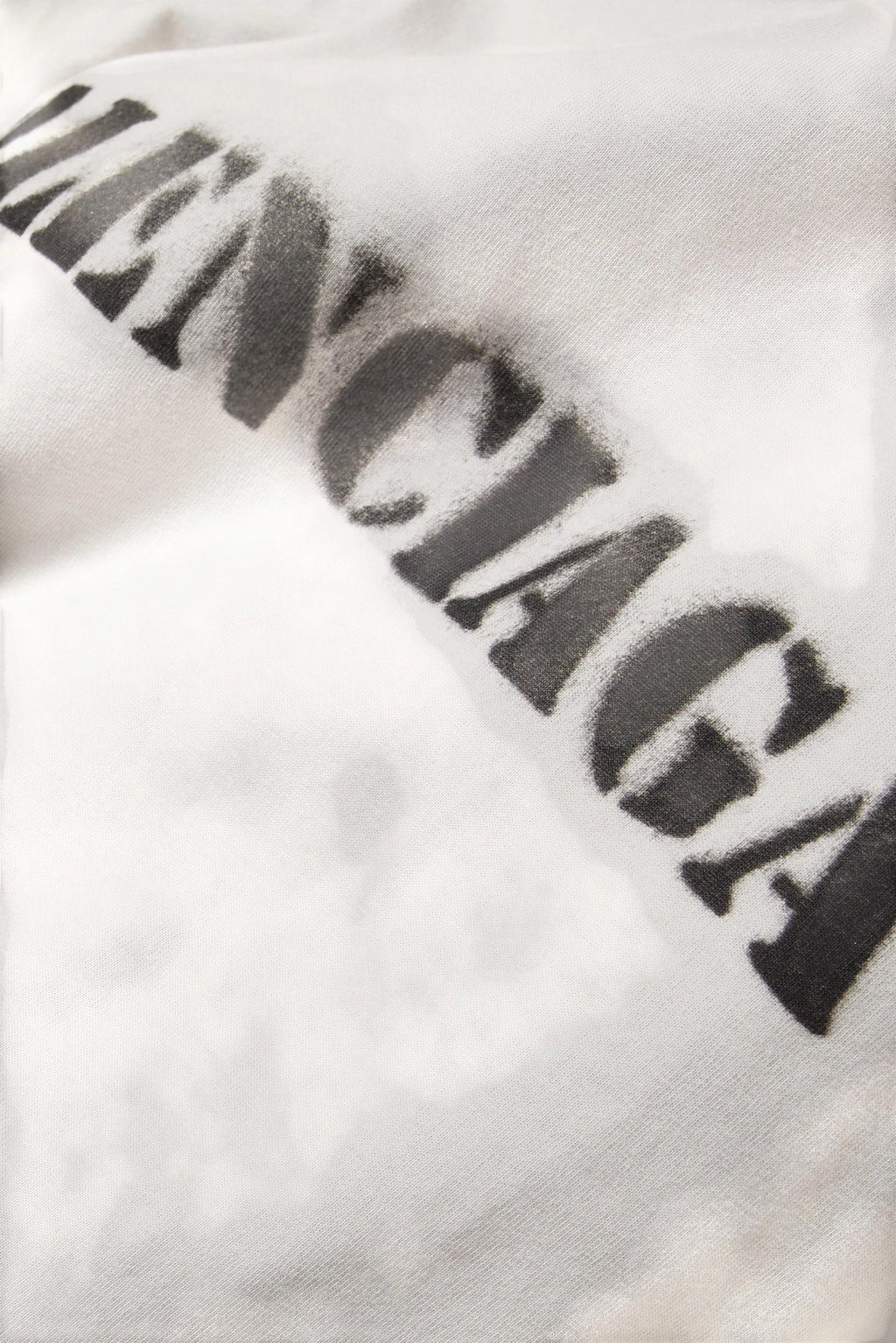 BALENCIAGA STENCIL TYPE CREAM T-SHIRT