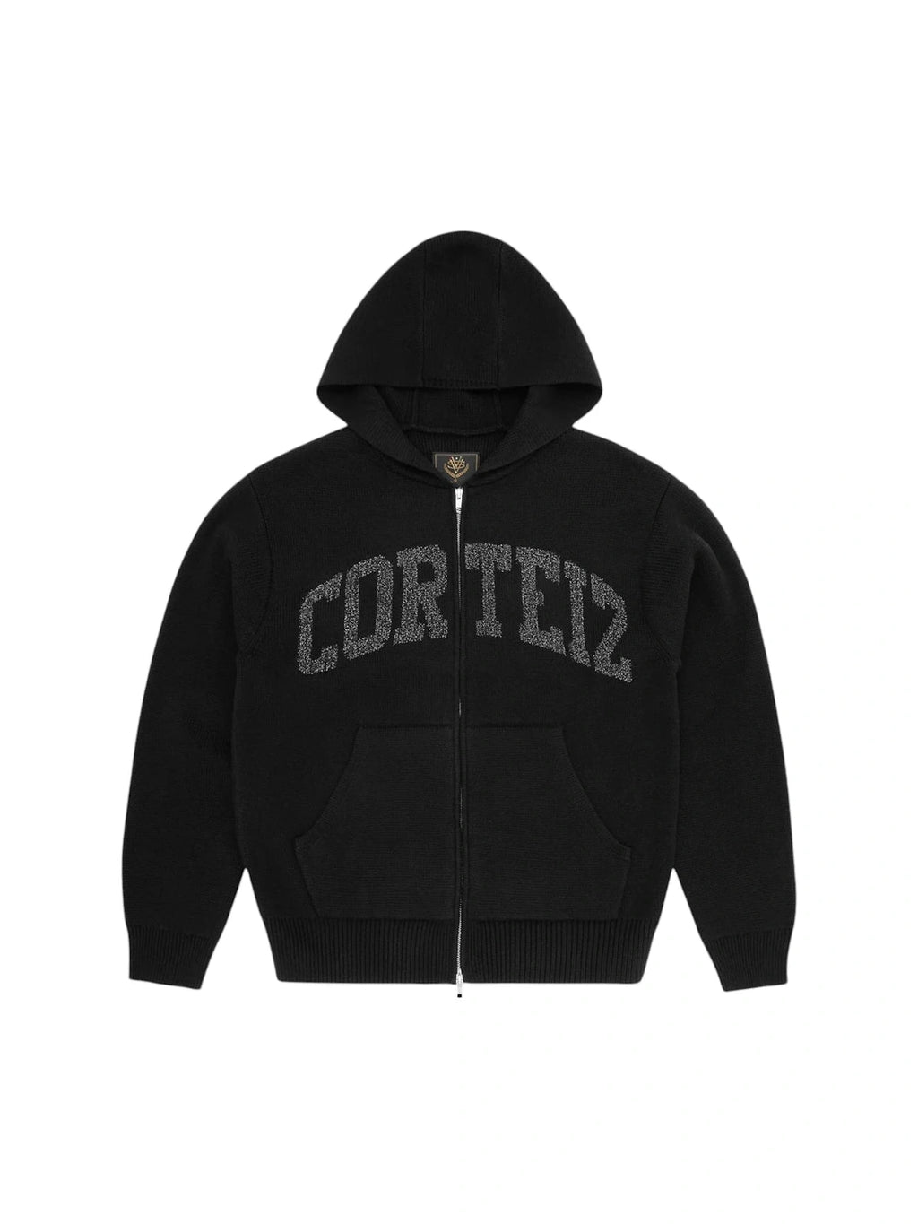 CORTEIZ 3M COLLEGE KNIT ZIP HOODIE BLACK