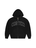 CORTEIZ 3M COLLEGE KNIT ZIP HOODIE BLACK