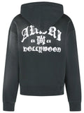 AMIRI LOGO PRINTED HOLLYWOOD HOODIE WASHED BLACK