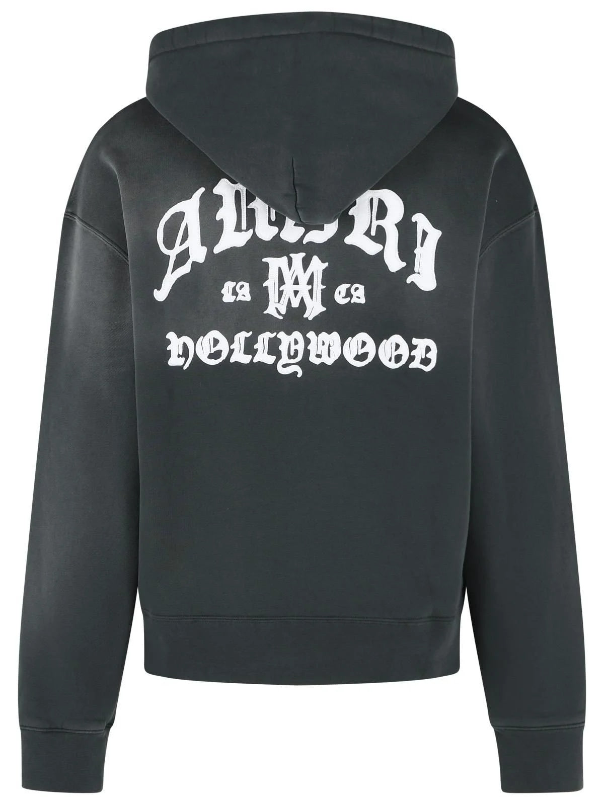 AMIRI LOGO PRINTED HOLLYWOOD HOODIE WASHED BLACK
