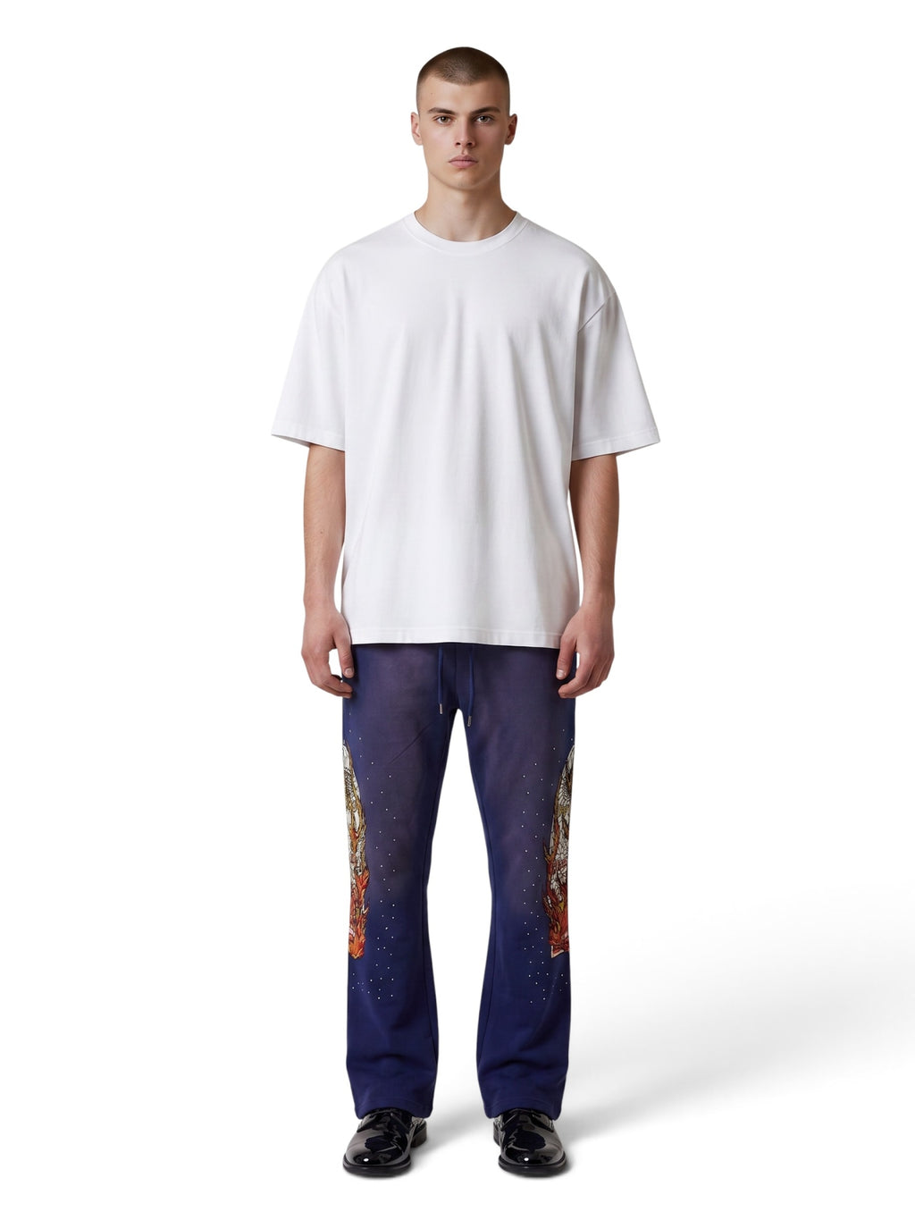 WHO DECIDES WAR FLAME GLASS SWEATPANTS PURPLE