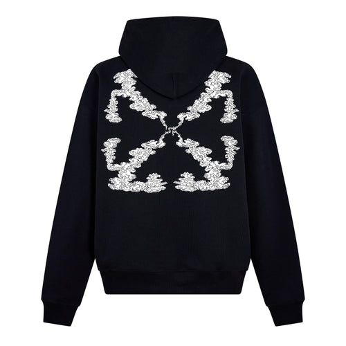 OFF WHITE CLOUD ARROW SKATE HOODIE BLACK WHITE