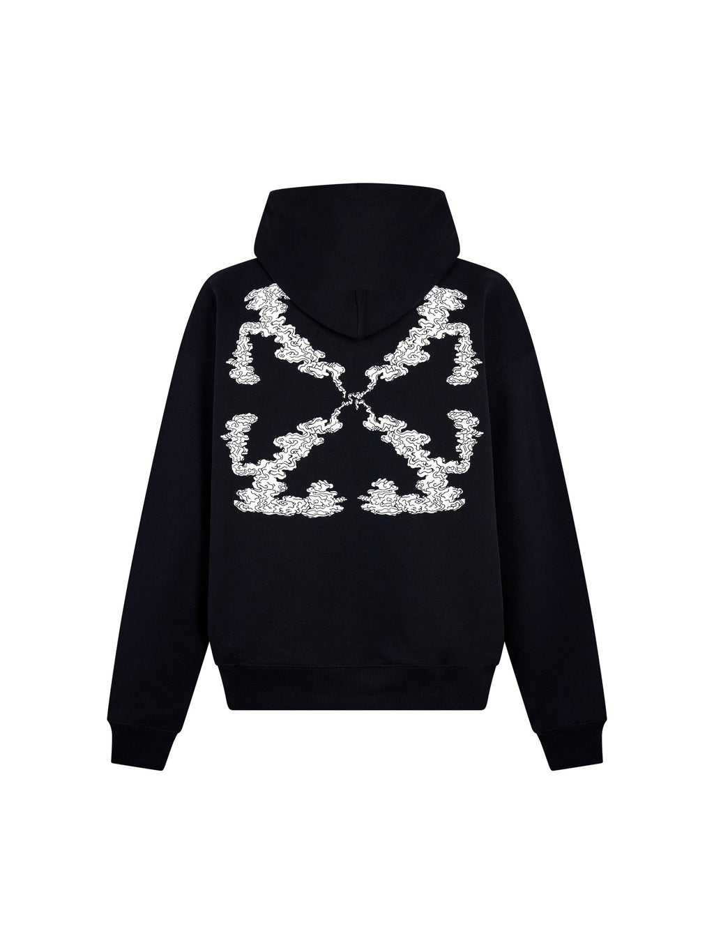 OFF WHITE CLOUD ARROW SKATE HOODIE BLACK WHITE