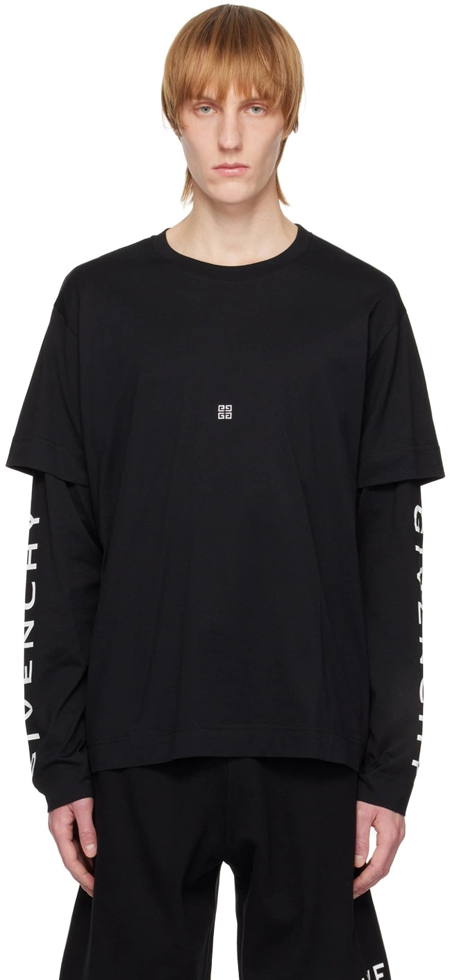 GIVENCHY 4G BASIC BLACK LOGO LONGSLEVE