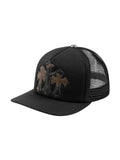 CHROME HEARTS CROSS APPLIQUÉ CEMETERY TRUCKER HAT BLACK